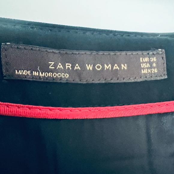 Zara black A-line fit and flare high waisted midi skirt size 4 - Picture 3 of 7